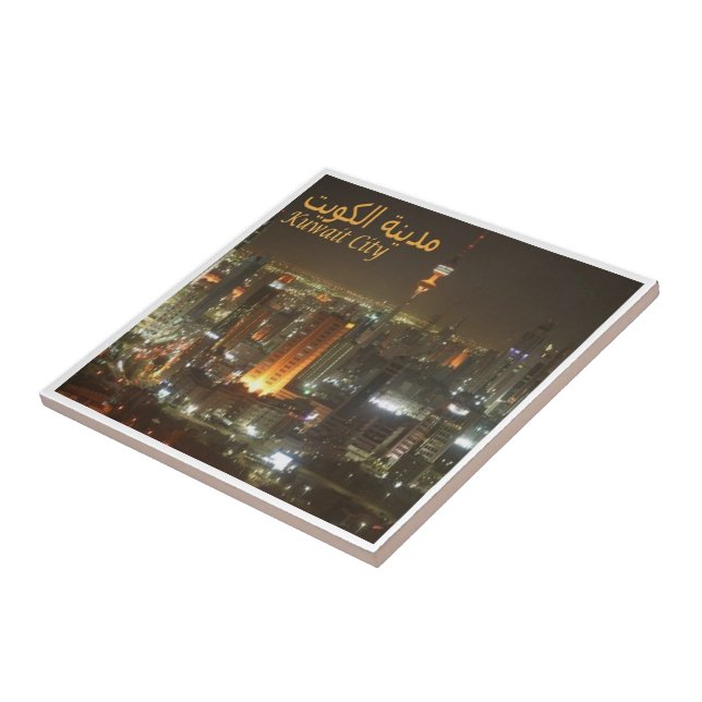 zKW006 AL KUWAIT, Stadt für Nacht, Asien, Fliese (Seite)