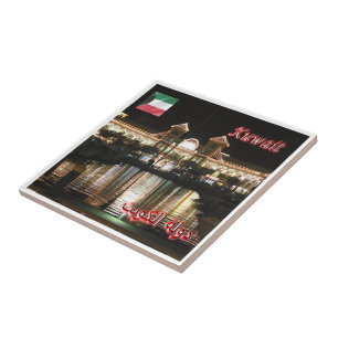 zKW009 AL KUWAIT, Stadt für Nacht, Asien, Fliese