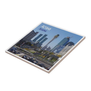 ZKZ009 ASTANA Panorama, Kasachstan, Asien, Fliese