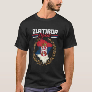 Zlatibor Serbien Reise serbische Flagge Karte Srbi T-Shirt