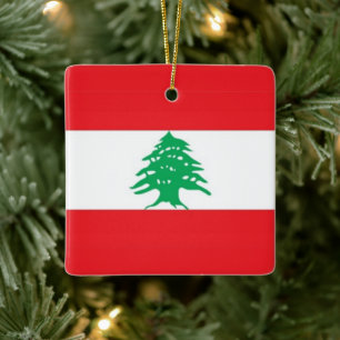 zLB001 Libanesische FLAGGE Libanon, Keramikornament