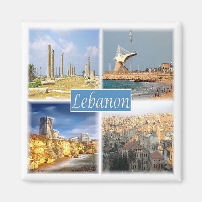 zLB005 LEBANON-Mosaik, Asien, Kühlschrank Magnet (Vorne)