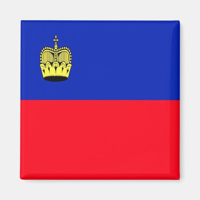 zLI001 FLAG LIECHTENSTEIN - Kühlschrankmagnet Magnet (Vorne)