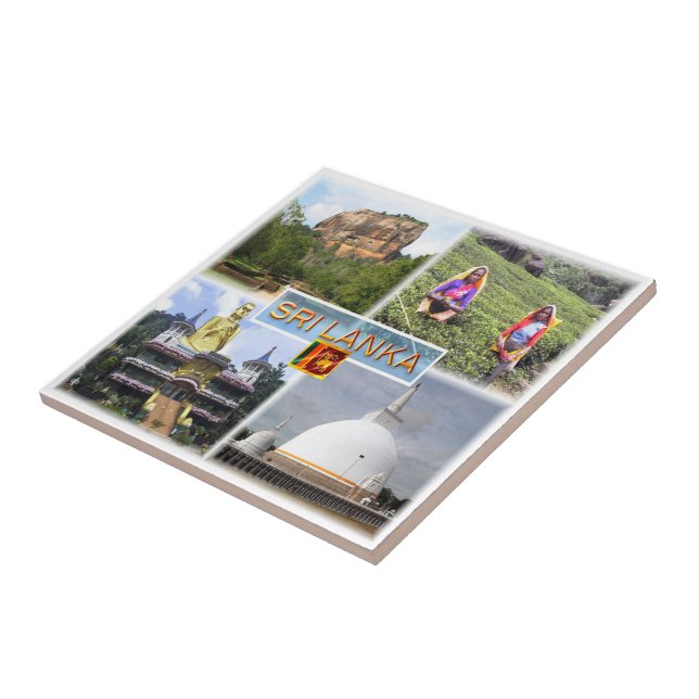 zLK003 SIGIRIJA, GOLDEN TEMPLE, Sri Lanka, Fliese (Seite)