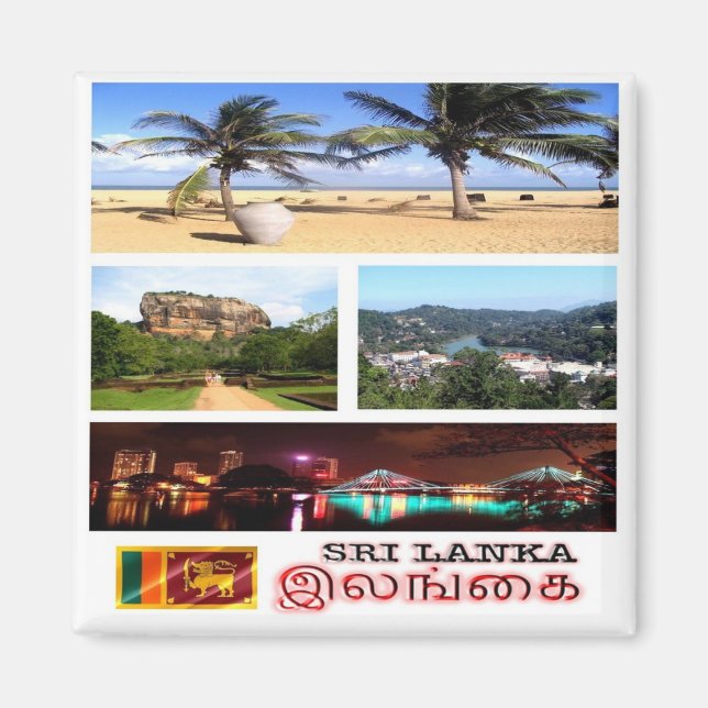 zLK009 SRI LANKA potpourri, Asien, Kühlschrank Magnet (Vorne)