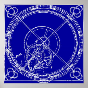 Zlock Gears Blueprint Poster