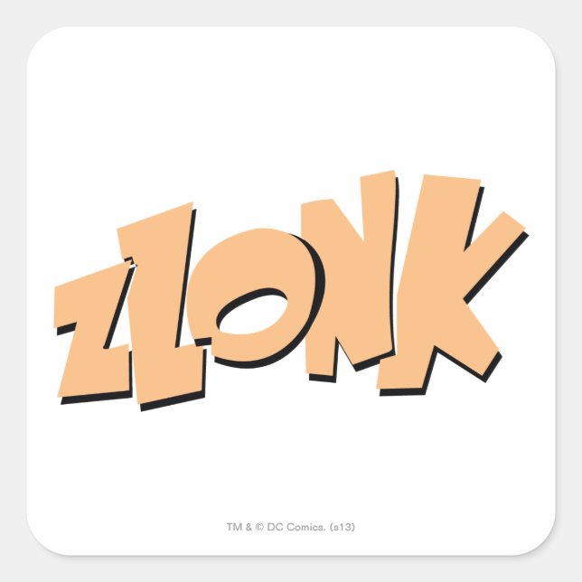 ZLONK! QUADRATISCHER AUFKLEBER (Vorderseite)