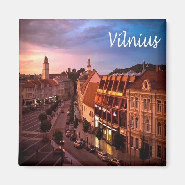 zLT009 VILNIUS, Litauen, Europa, Kühlschrank Magnet (Vorne)