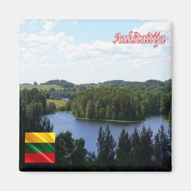 zLT010 AUKŠTAITIJA , Litauen, Europa, Kühlschrank Magnet (Vorne)