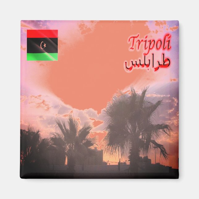 zLY024 TRIPOLI, Sky, Libyen, Afrika, Kühlschrank Magnet (Vorne)