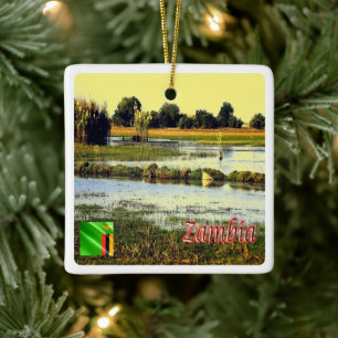 ZM004 ZAMBIA, Swamps Bangweulu, Afrika, Keramikornament