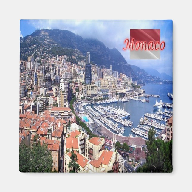 zMC005 PRINZIPALITÄT DES MONACO-Panoramas, Kühlsch Magnet (Vorne)