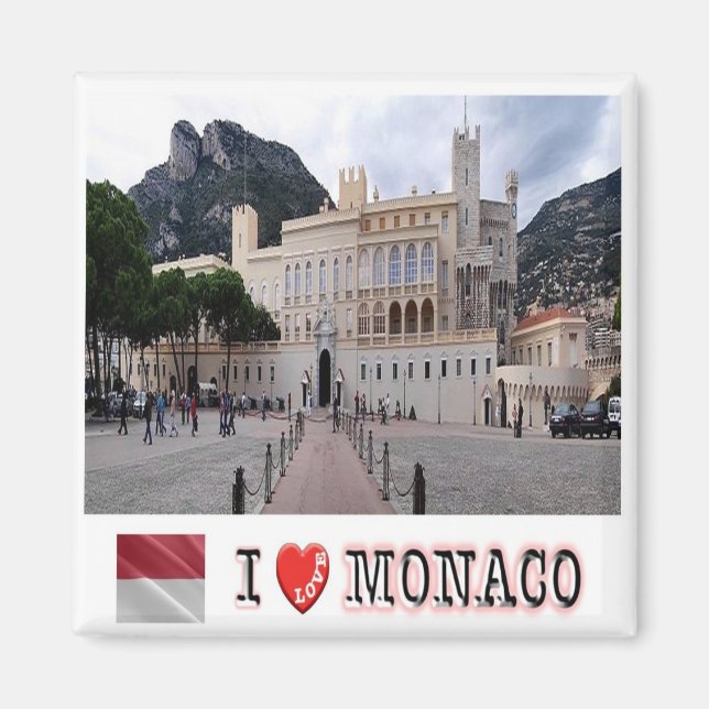 zMC013  PALAIS DE MONACO, I Love, Fridge Magnet (Vorne)