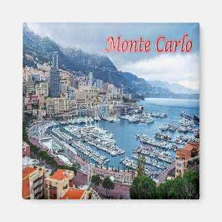 zMC018 MONTE CARLO Panorama, Monaco, Kühlschrank Magnet