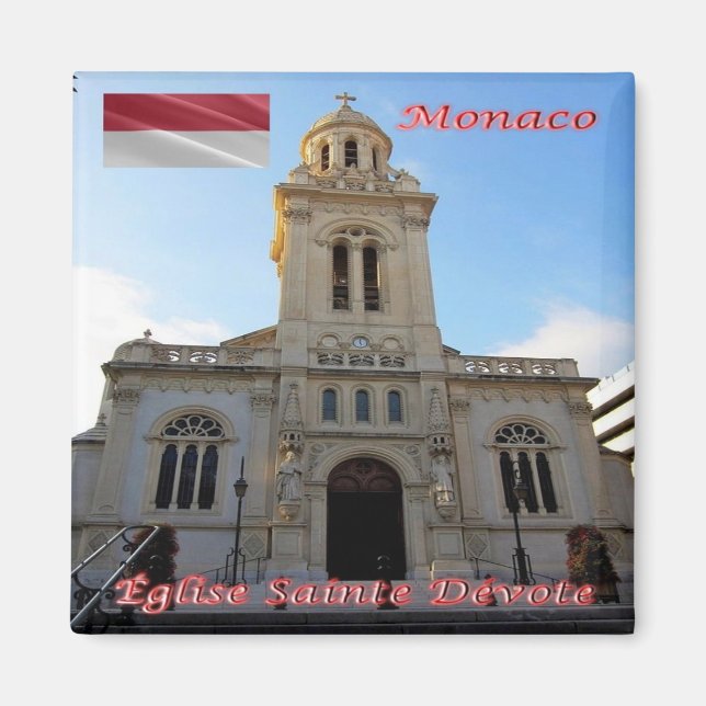 zMC022 Monte Carlo, CHURCH SAINTE-DÉVOTE, Fridge Magnet (Vorne)