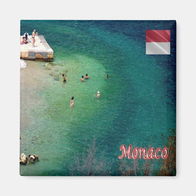 zMC030 MONACO Meere, Europa, Kühlschrank Magnet (Vorne)