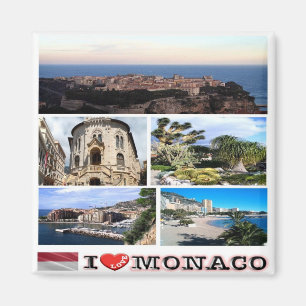 zMC033 MONACO Collage "I Liebe", Kühlschrank Magnet
