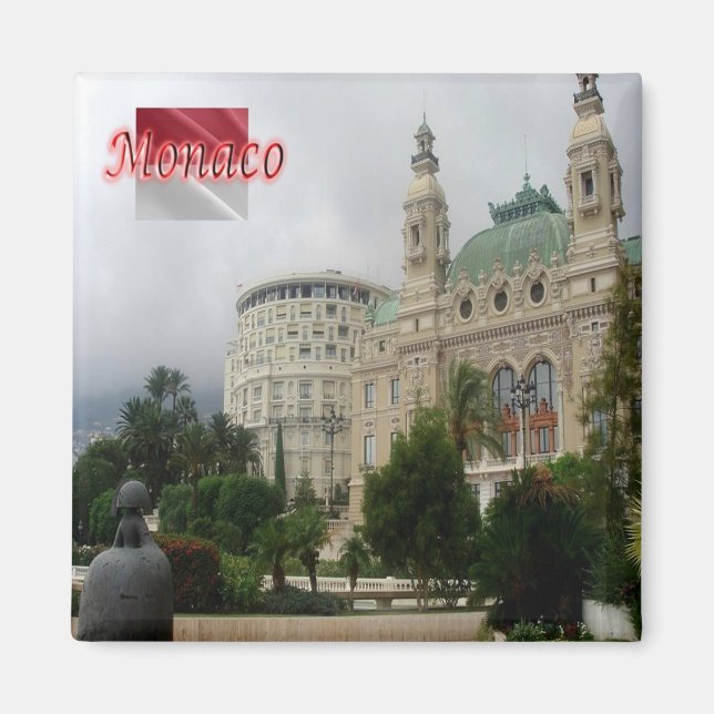 ZMC049 HOTEL HERMITAGE UND THE CASINO OPERA Monaco Magnet (Vorne)