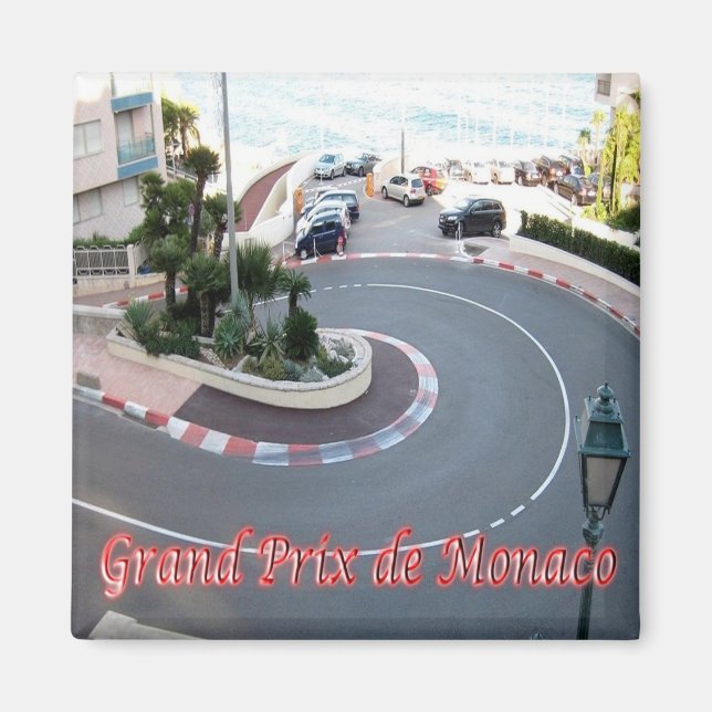 zMC051 GRAND PRIX, Monaco, Kühlschrank Magnet (Vorne)