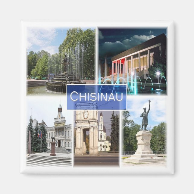 zMD004 CHISINAU, Moldau, Europa, Kühlschrank Magnet (Vorne)