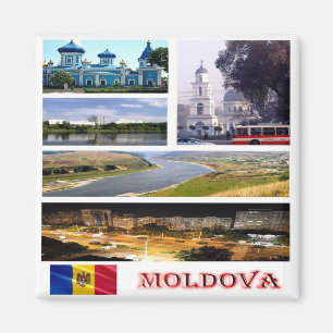 zMD005 MOLDOVA Collage Mosaik, Europa, Kühlschrank Magnet