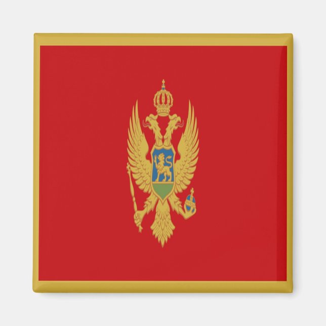 zME001 Montenegrinische FLAG, Montenegro, Kühlschr Magnet (Vorne)