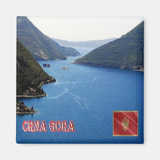 ZME018 GULF VON KOTOR, Montenegro, Kühlschrank Magnet (Vorne)