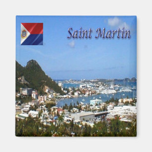 zMF011 SAINT MARTIN, Simpson Bay, Amerika, Kühlsch Magnet