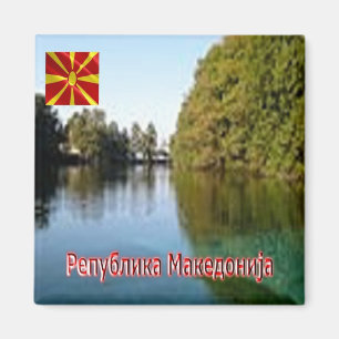 zMK007 Nordmakedonien, Panorama, Kühlschrank Magnet