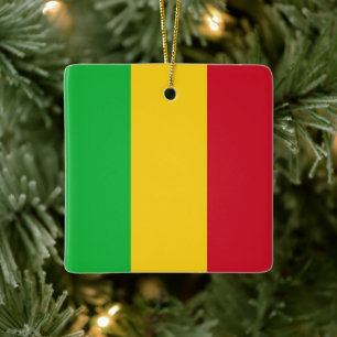 zML001 MALI, Flag, Afrika, Keramikornament