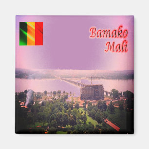 zML003 MALI, Bamako Bridge, Afrika, Kühlschrank Magnet