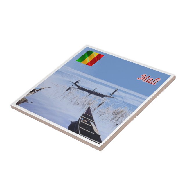 zML009 MALI, Sélingué Lake, Afrika, Fliese (Seite)