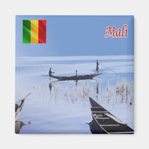 zML009 MALI, Sélingué Lake, Afrika, Kühlschrank Magnet