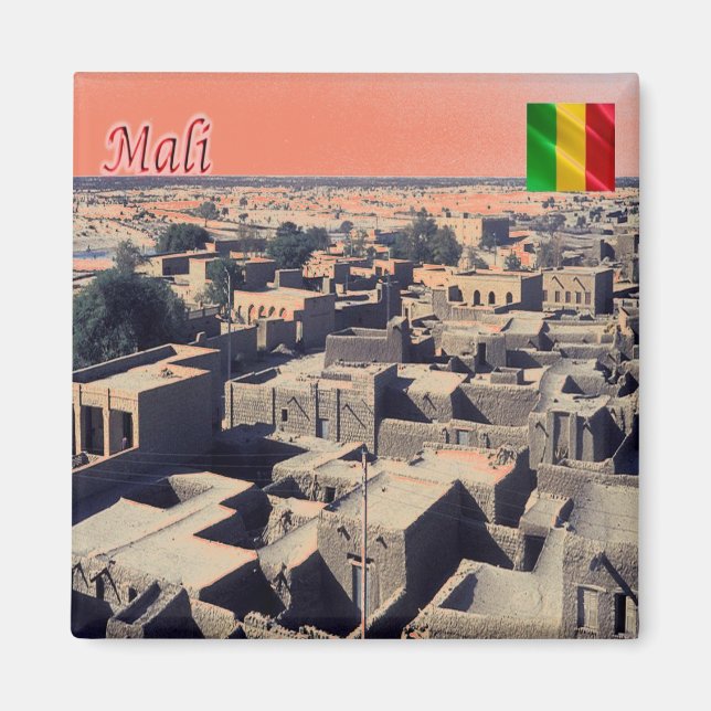 zML011 MALI, Timbuctu, Afrika, Kühlschrank Magnet (Vorne)