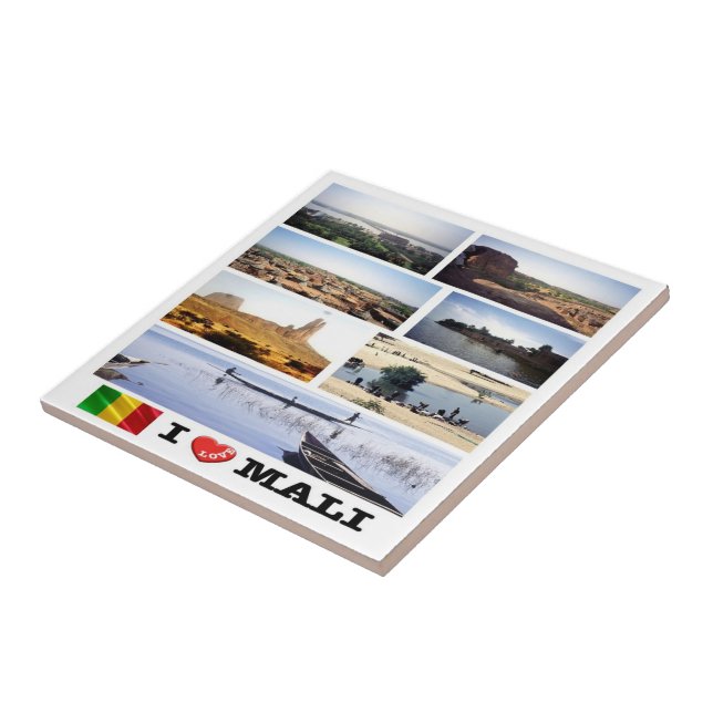 zML012 MALI I Liebe, Mosaik, Afrika, Fliese (Seite)