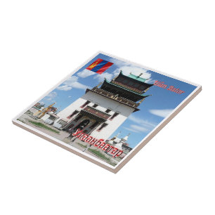 zMN009 GANDAN MONASTERY, Mongolei, Asien, Fliese