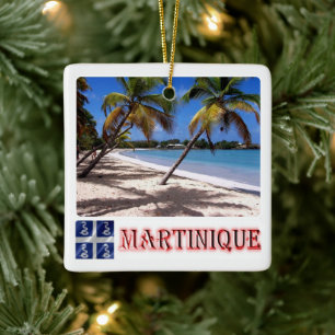 zMQ005 MARTINIQUE, LES SALINES Beach, Keramikornament