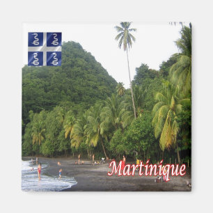 zMQ009 MARTINIQUE, Anse Céron, Black Sand Beach Magnet
