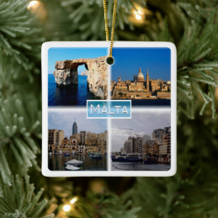zMT004 LA VALLETTA SKYLINE, Malta Keramikornament