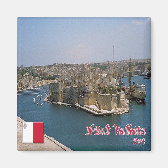 zMT013 IL BELT VALLETTA, Malta, Kühlschrank Magnet (Vorne)