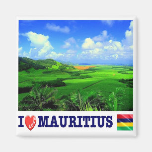 zMU020 MAURITIUS I Liebe, Afrika, Kühlschrank Magnet