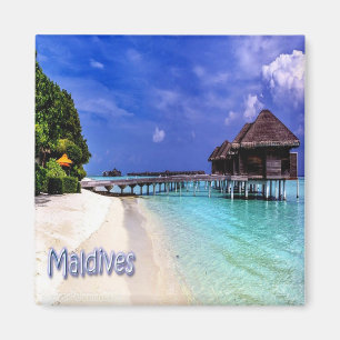 zMV004 Islands MALDIVES Beach, Asien, Kühlschrank Magnet