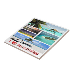 zMV009 i Liebe MALDIVES Collage, Fliese