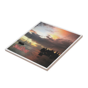 zMV015 GAN-Hafen, Malediven, Asien, Fliese