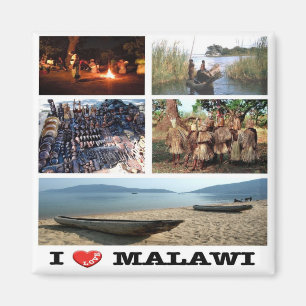 zMW009 MALAWI I Liebe, Mosaik, Afrika, Kühlschrank Magnet