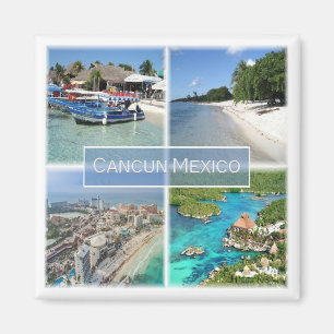 zMX003 CANCUN, Mosaik, Mexiko, Amerika, Kühlschran Magnet