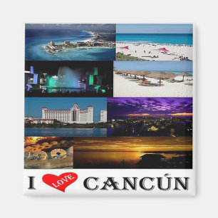 zMX020 CANCUN I Liebe, Mosaik, Amerika, Kühlschran Magnet