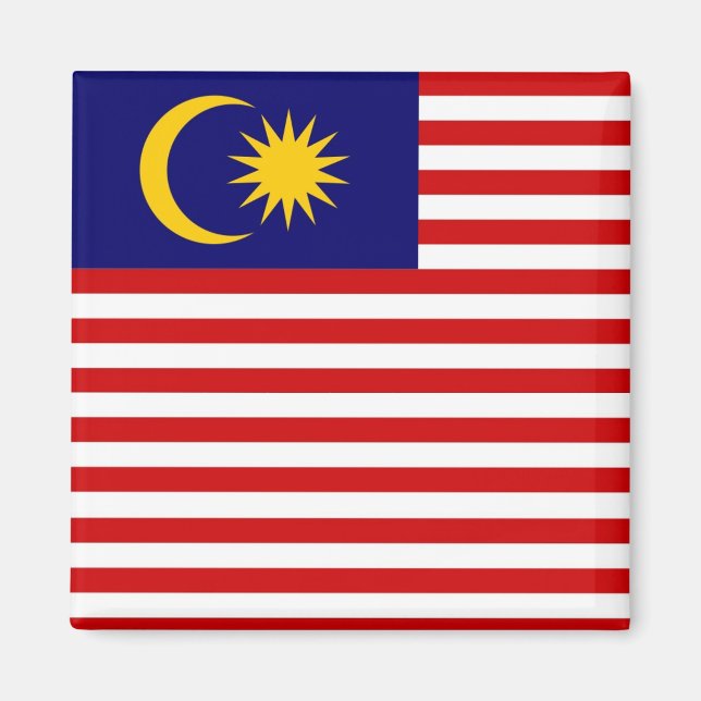 zMY001 Malaysischer FLAG Malaysia, Kühlschrank Magnet (Vorne)