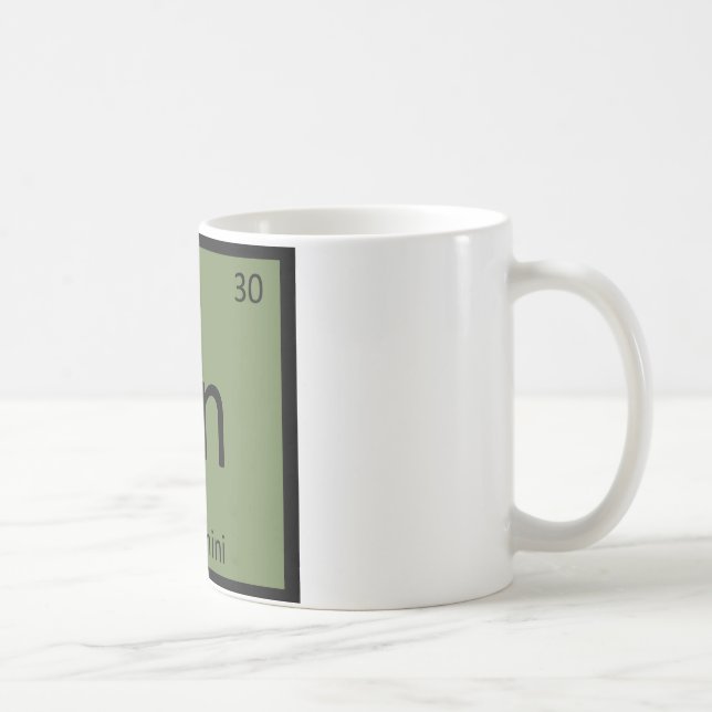 Zn - Zucchini Pflanzenchemie Periodische Tabelle Tasse (Rechts)