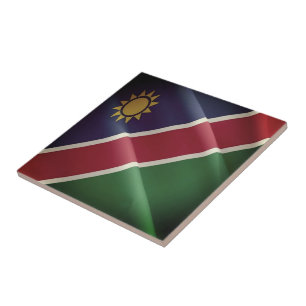 zNA002 NAMIBIA, Waving Flag, Afrika, Fliese